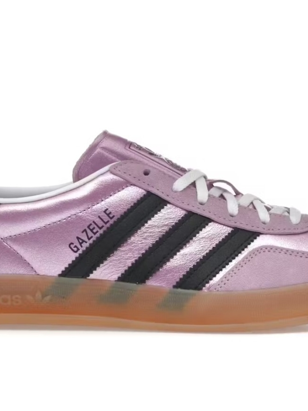 adidas Gazelle Indoor Bliss Lilac with Black Stripes and Gum Sole size 9 New - Picture 3 of 4